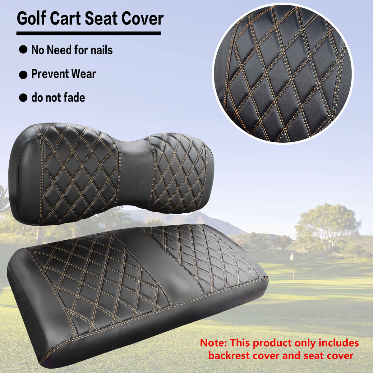NOKINS diamond vinyl seat under bright light shows premium texture and durability