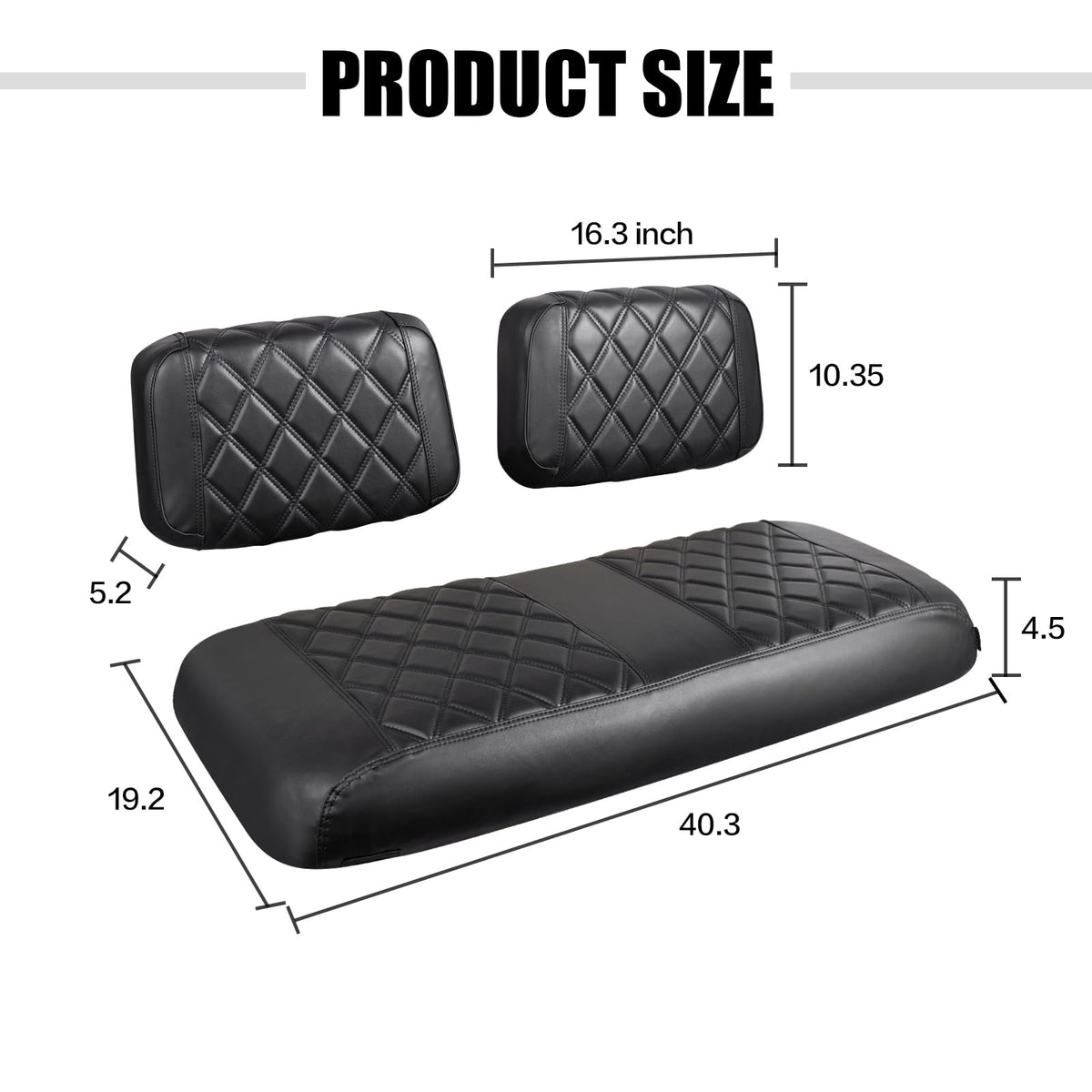 NOKINS diamond pattern upgrade for Club Car DS seats adds luxury.