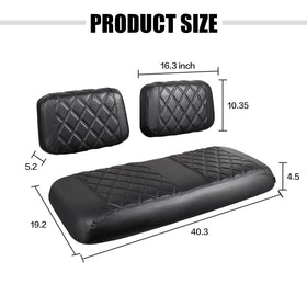 NOKINS diamond pattern upgrade for Club Car DS seats adds luxury.