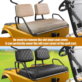 NOKINS easy-clean black vinyl resists dirt for cleaner rides.