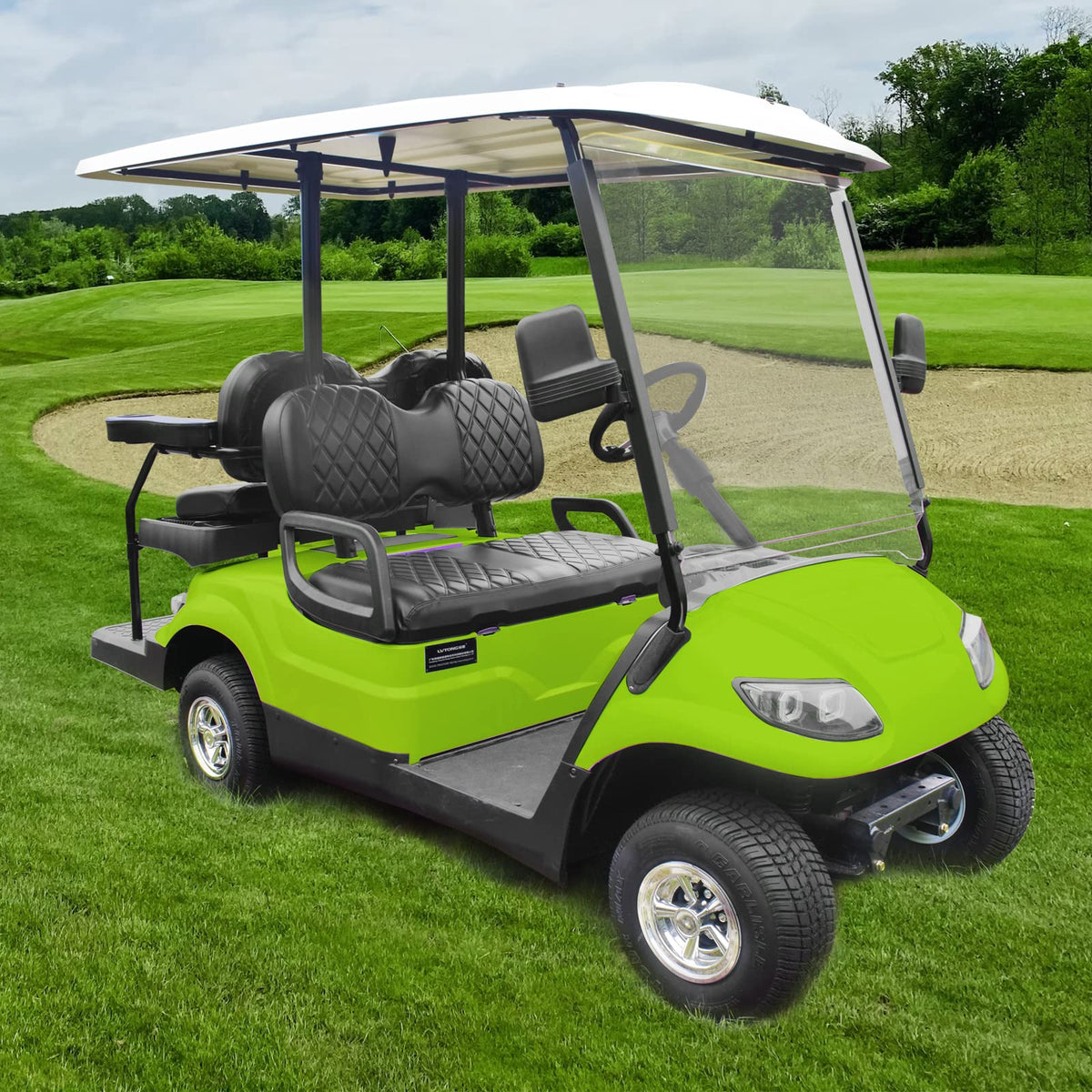 NOKINS Golf cart front/backrest cover installed for a seamless fit