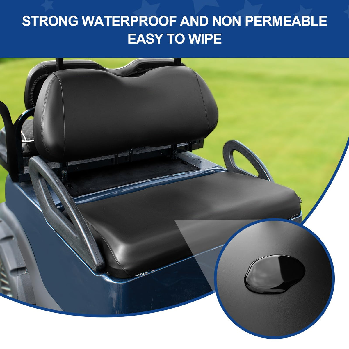 NOKINS backrest cover adds durable protection for Club Car Precedent.