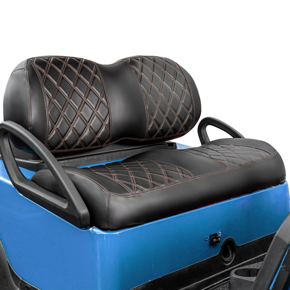NOKINS front seat cover with diamond leather for Club Car, enhances comfort and style.