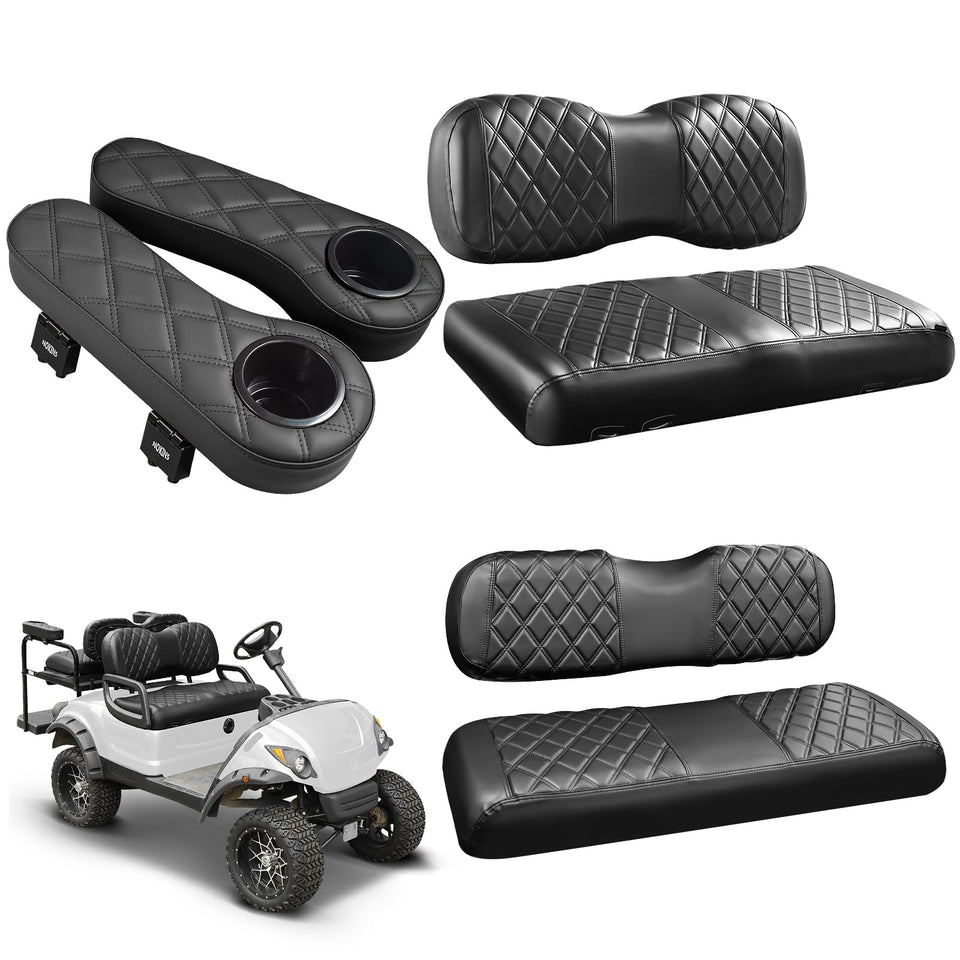NOKINS Yamaha G29 front seat cover with durable vinyl for easy cleaning.