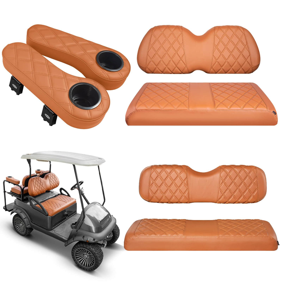 NOKINS front seat cover for Club Car Precedent enhances durability and easy cleaning