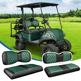 NOKINS front seat covers with diamond stitching for Yamaha carts.