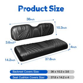 Elegant gradient diamond design enhances luxury on various golf cart models.