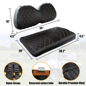 NOKINS vinyl seat cover features breathable padding for comfortable rides
