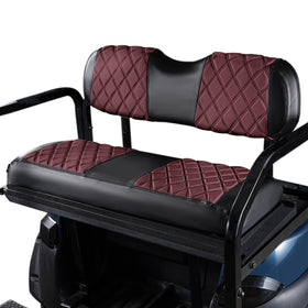 NOKINS rear seat backrest cover in burgundy and black for durable fit.