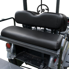 NOKINS rear-seat backrest cover in black provides waterproof protection for golf carts.