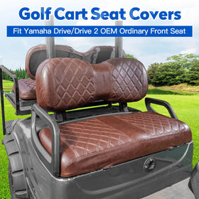 NOKINS rear seat cover in brown fits aftermarket cushions for a seamless look