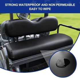 NOKINS rear seat cover in black protects EZGO/Club Car/Yamaha seats from wear.