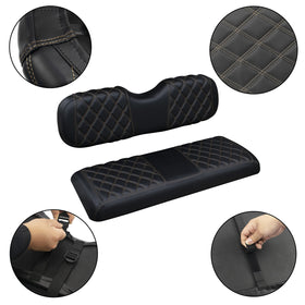 NOKINS rear seat cover for Yamaha Drive in black-brown stitch, durable protection