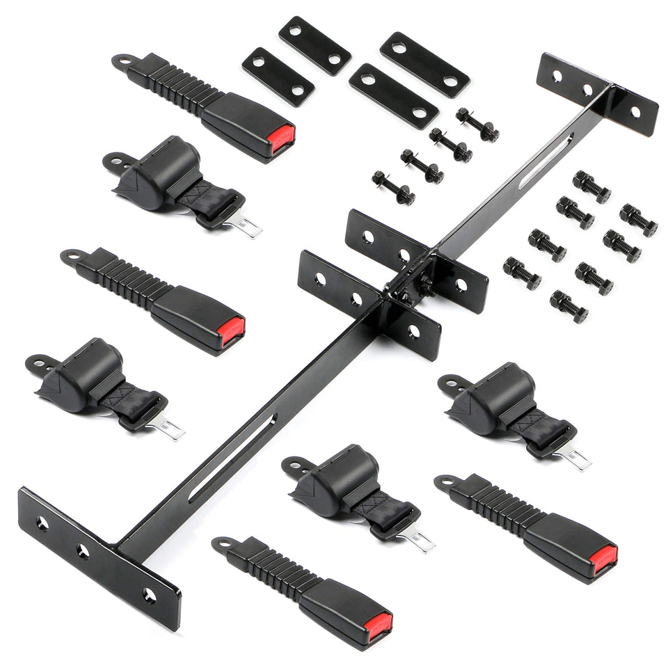 NOKINS retractable seat belt kit for golf carts with brackets improves passenger safety.