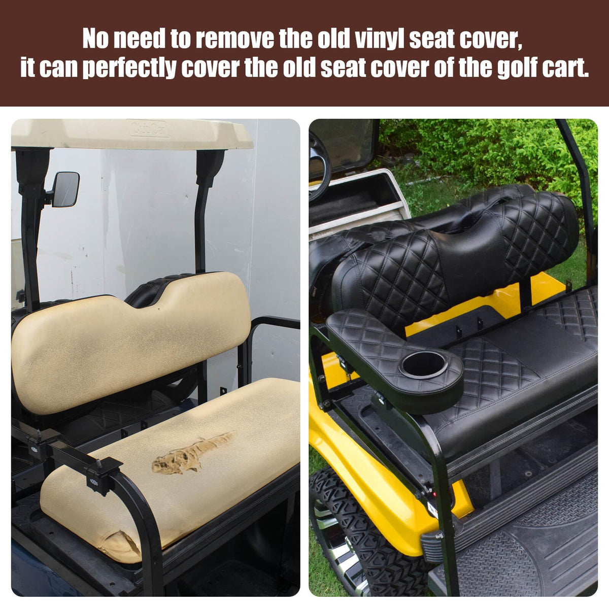 NOKINS RS Diamond foam padding provides a soft seating feel during golf trips.