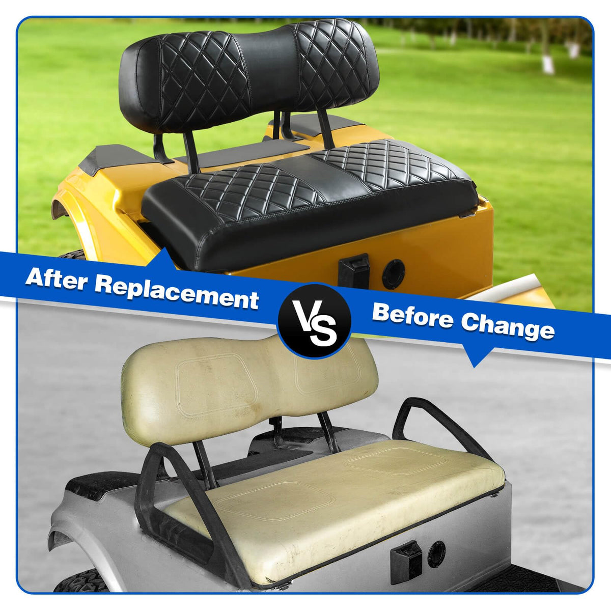 NOKINS complete look adds luxury and protection to your golf cart interior.