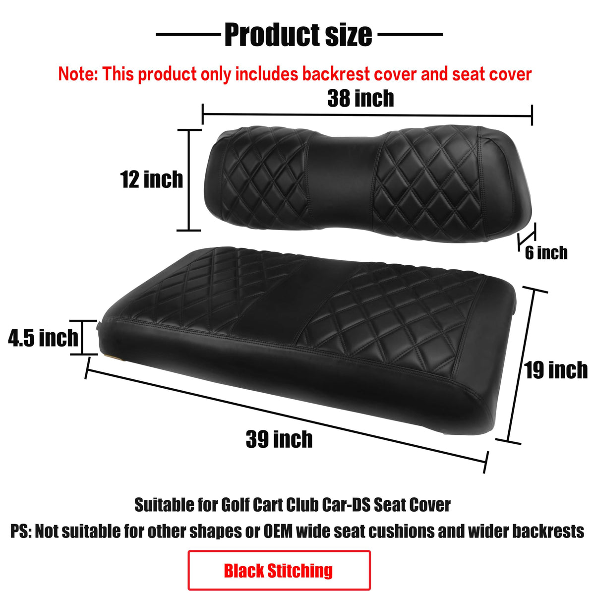 NOKINS two-pack seat covers refresh your golf cart interior without staples.