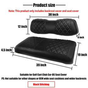 NOKINS two-pack seat covers refresh your golf cart interior without staples.