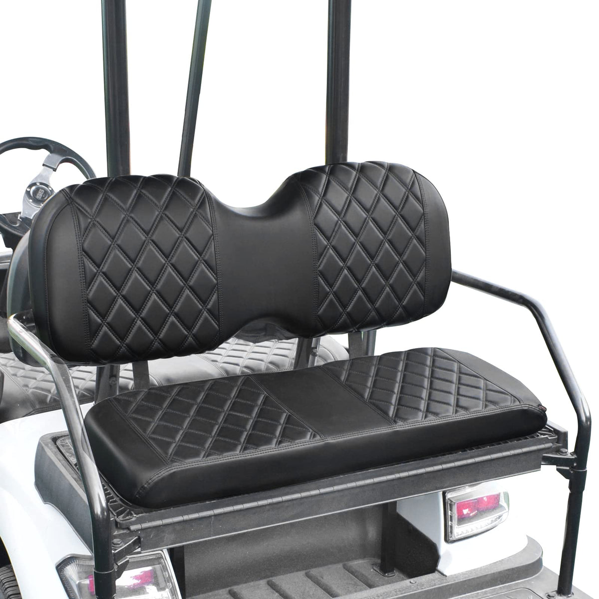 NOKINS golf cart seat cover backrest with diamond stitching for premium style.
