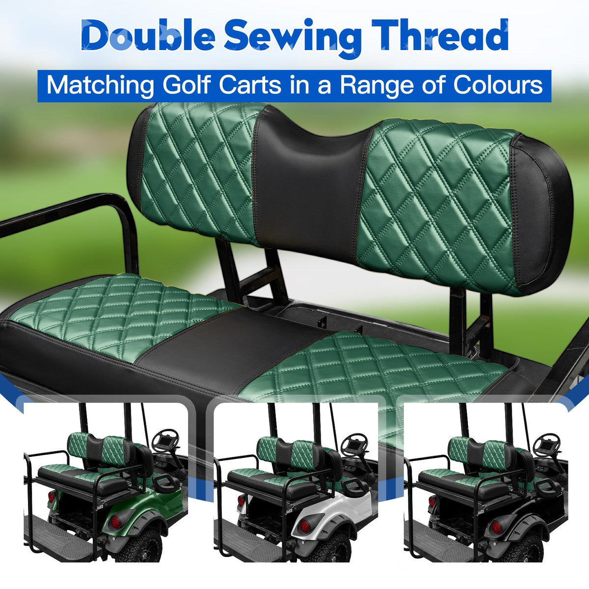NOKINS breathable foam padding improves comfort on long golf cart rides