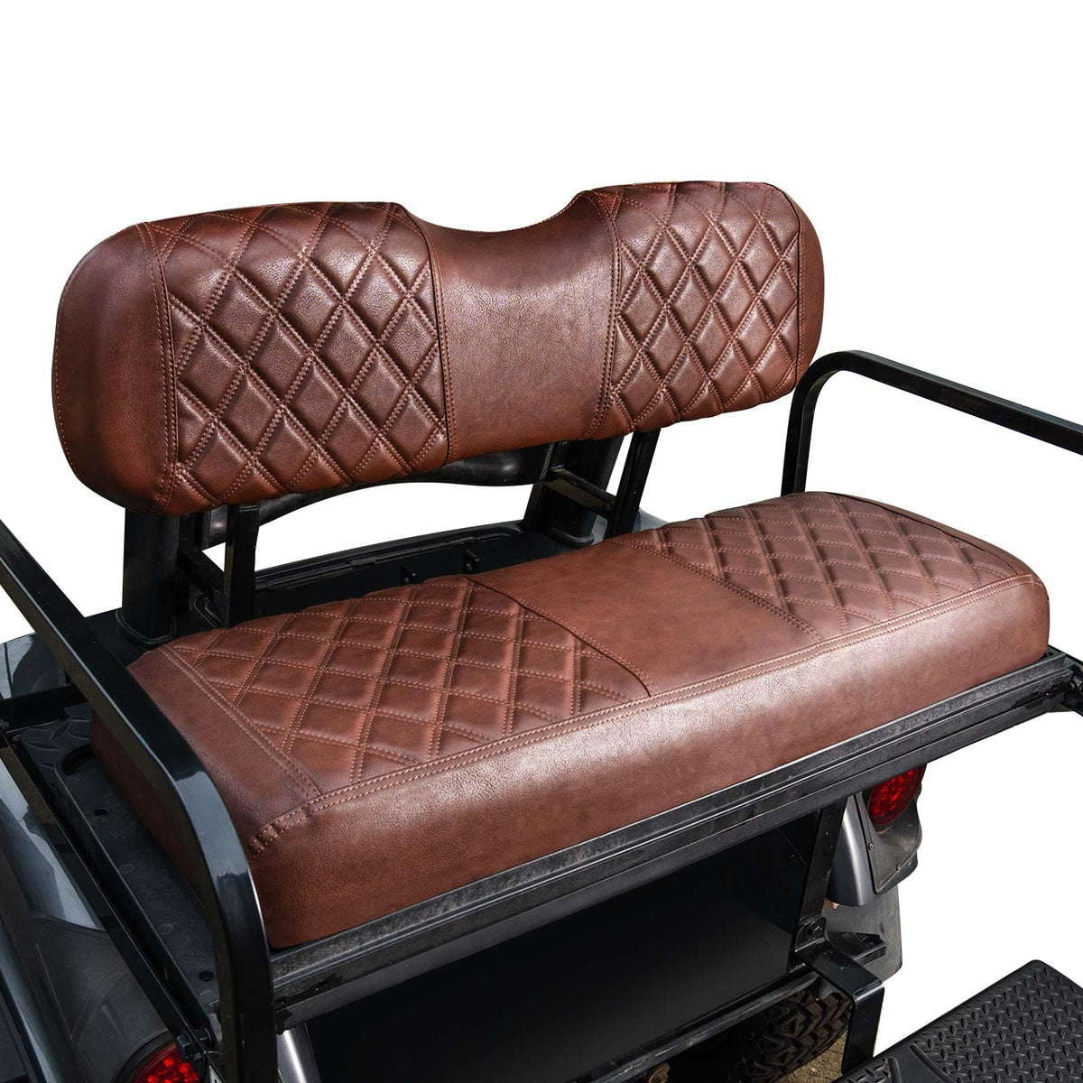 NOKINS rear backrest cover in Brown&Brown 8438 with durable vinyl and breathable padding.