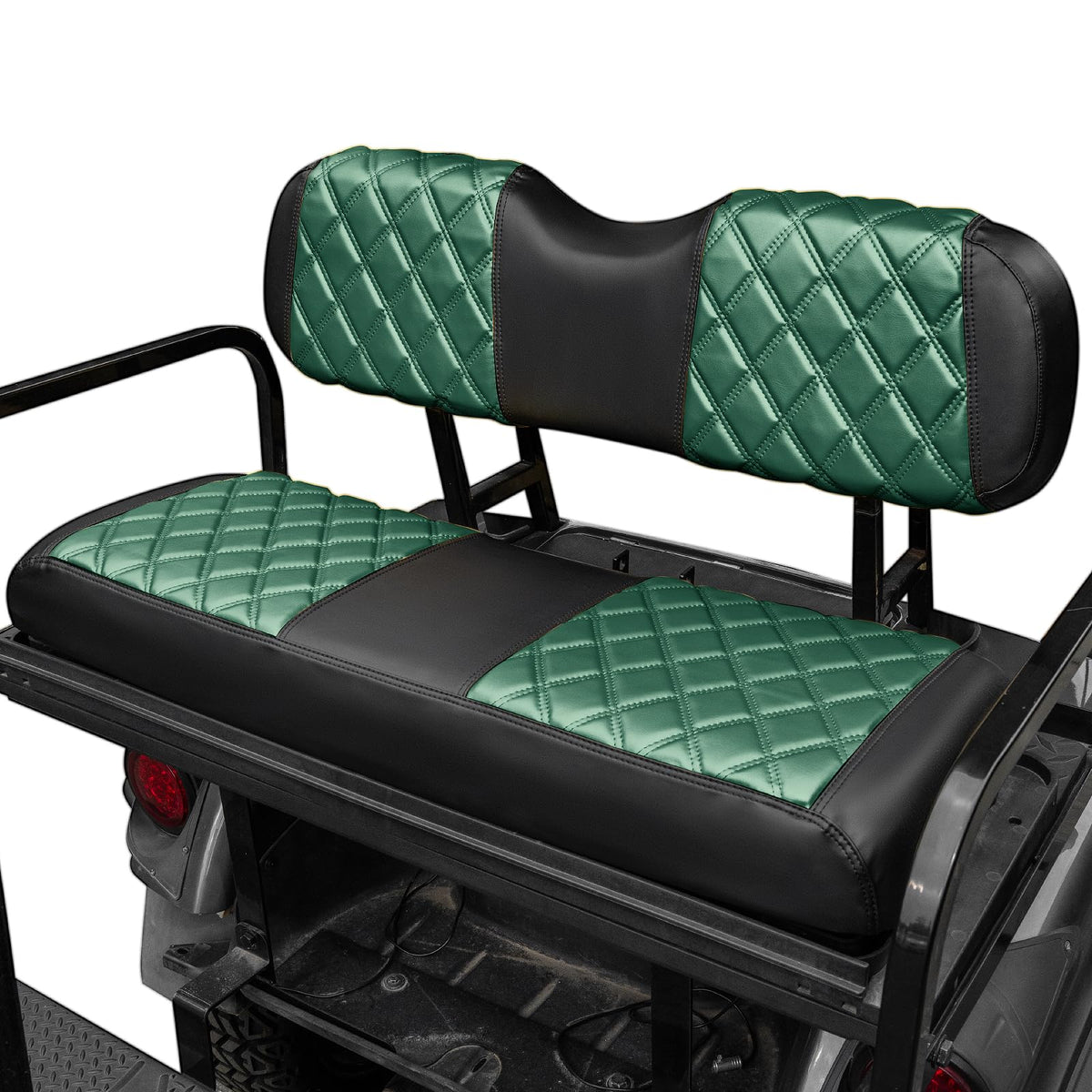 NOKINS rear seat cover in dark green and black for Club Car and EZGO, protects against wear