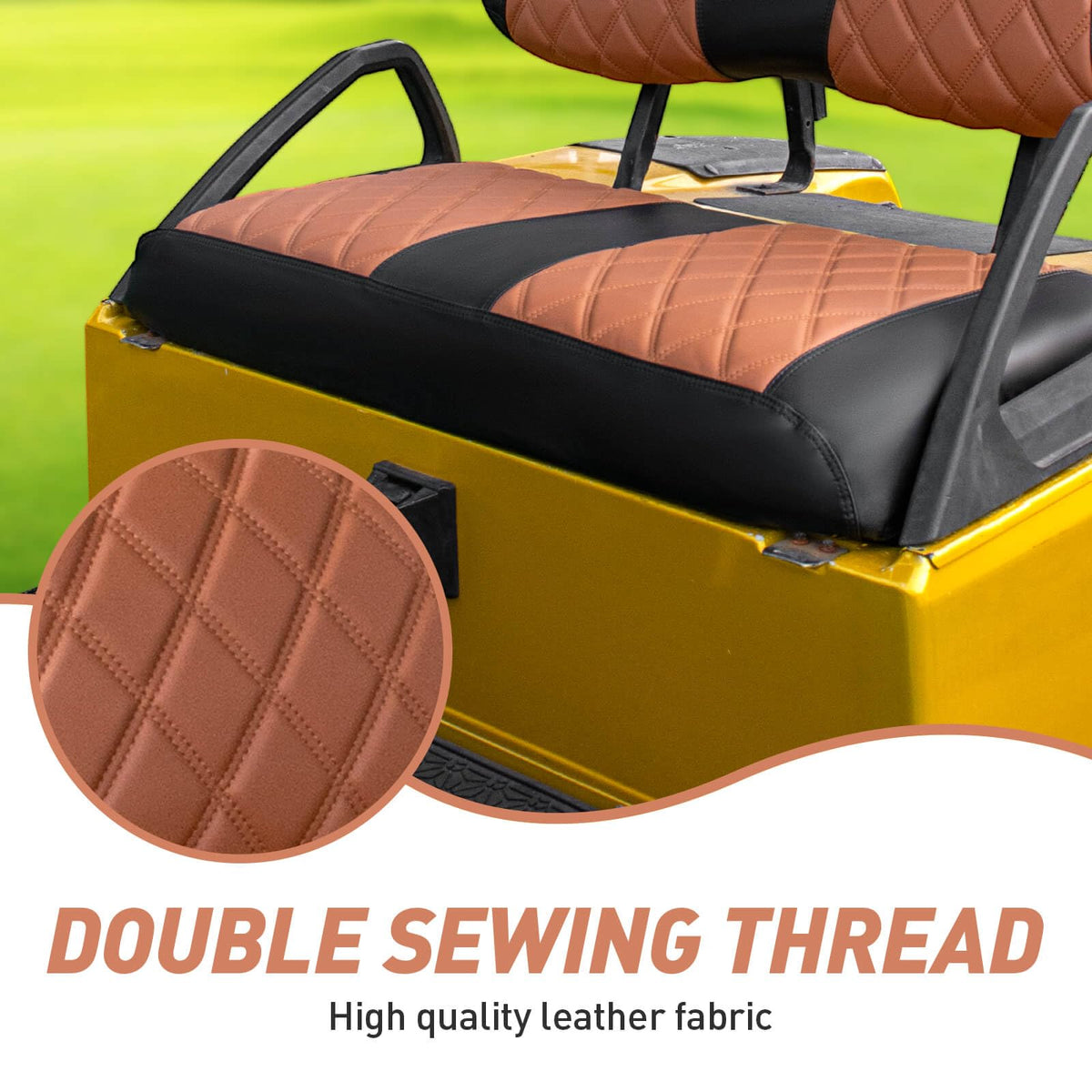 NOKINS diamond backrest cover adds premium look and long-lasting vinyl.