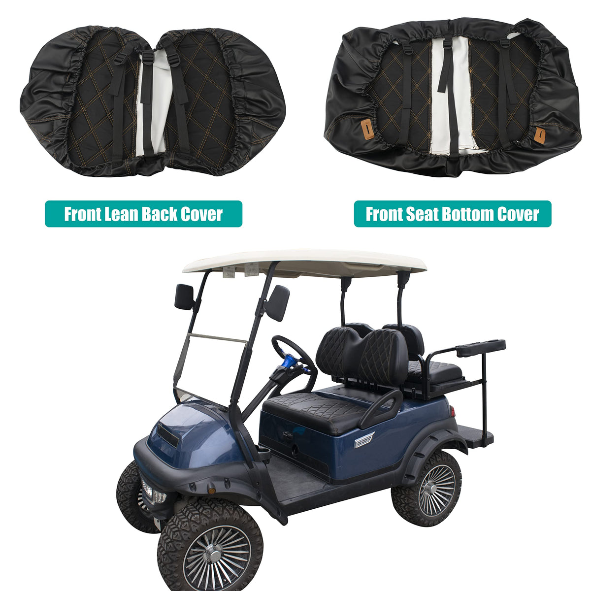 NOKINS front-seat cover withstands cold weather without cracking or fading.