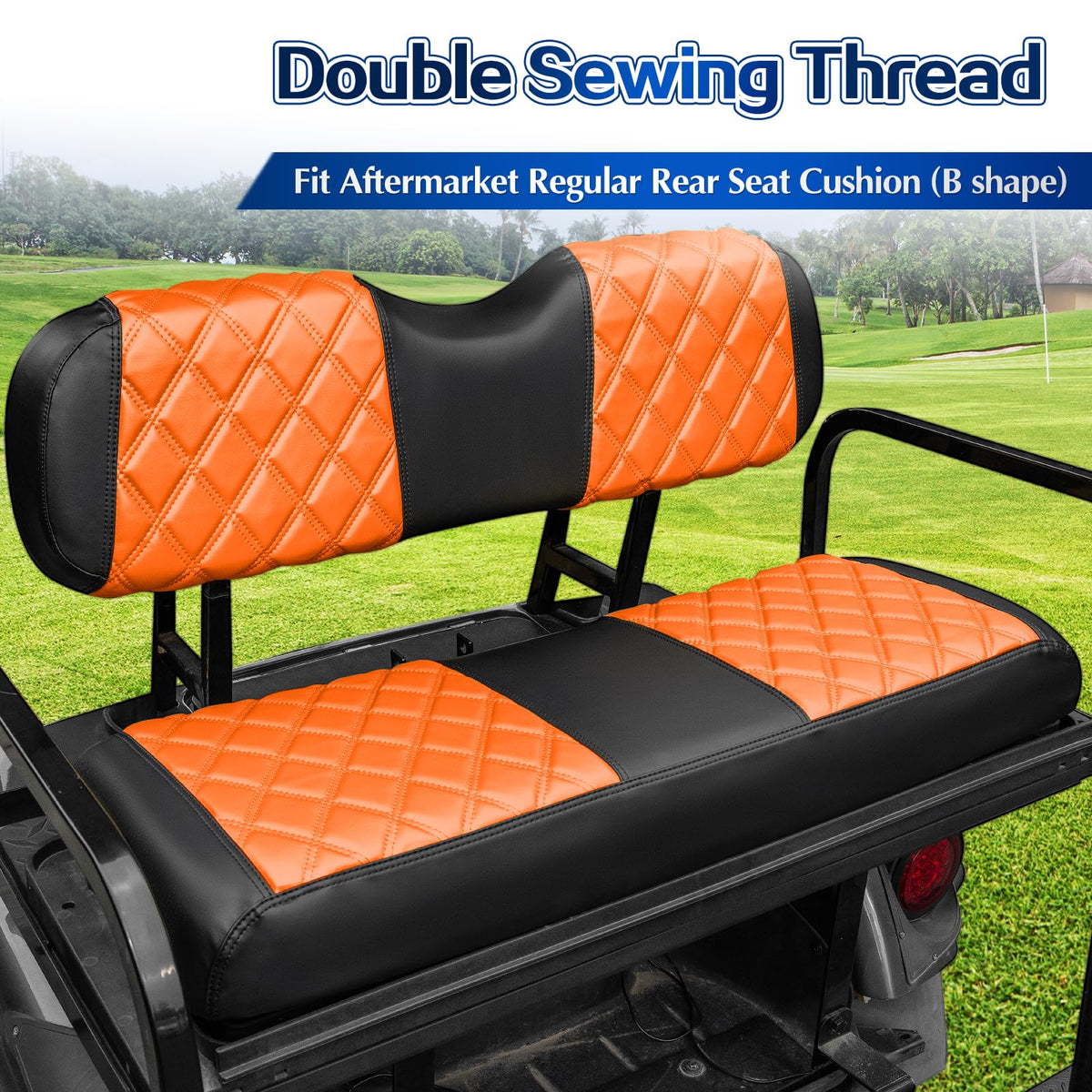 NOKINS seat cover designed to fit Club Car Precedent and similar carts for proper coverage.