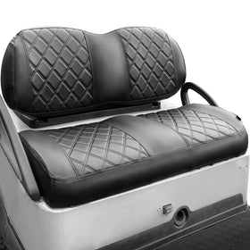 NOKINS front-backrest diamond seat cover with black stitching protects and elevates style.