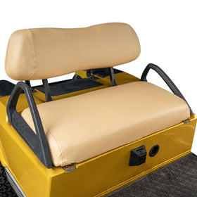 NOKINS golf cart seat cover with front backrest in tan for durable protection