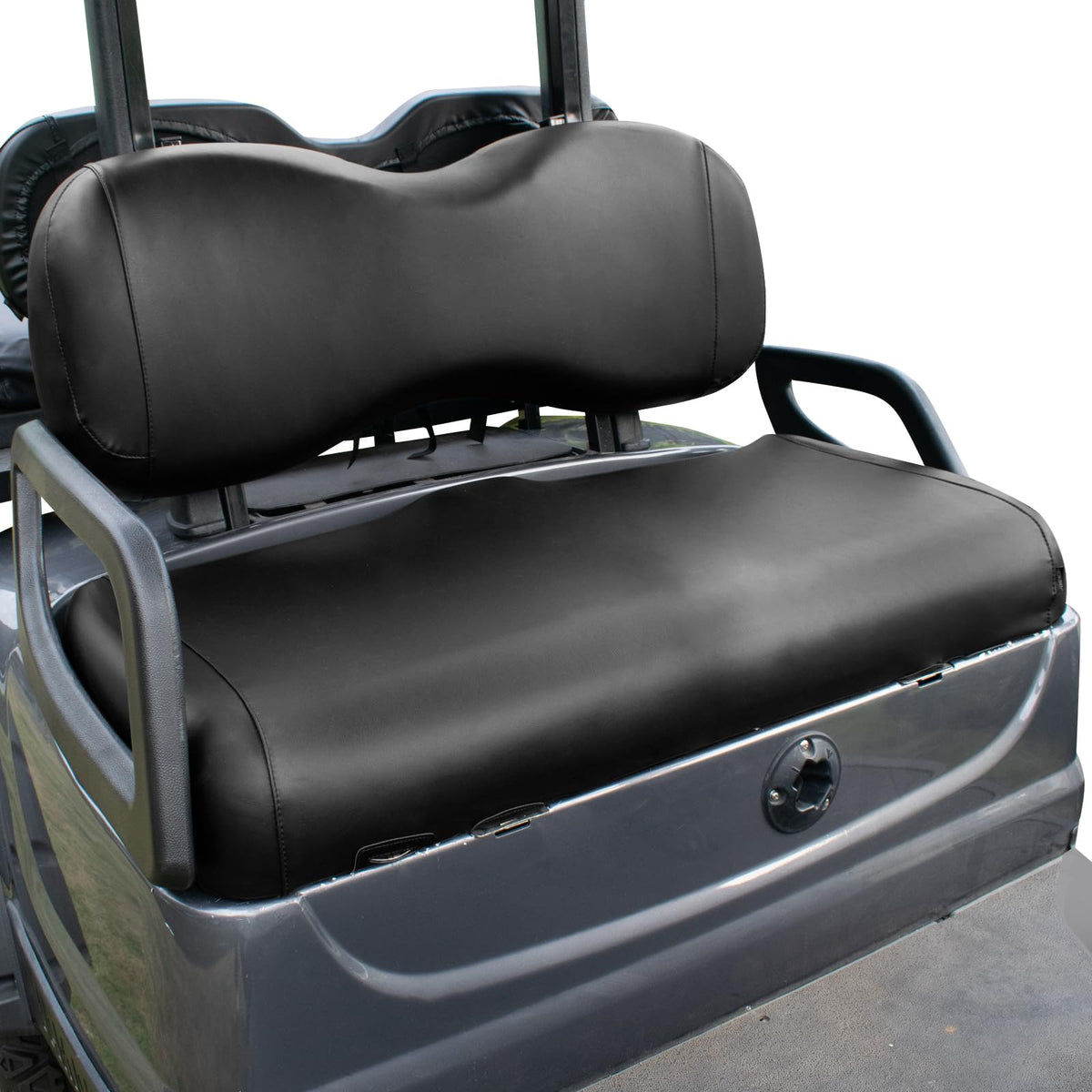 NOKINS front seat leather cover for Yamaha Drive protects against wear with a premium black vinyl finish.
