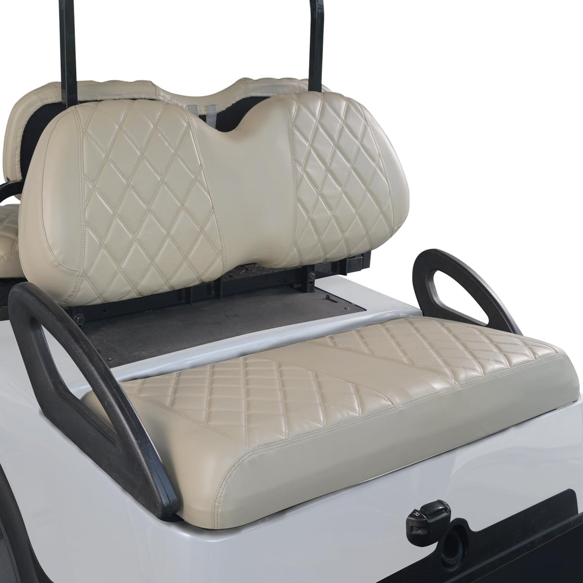 NOKINS front-seat cover for golf cart with durable vinyl protection and comfortable padding.