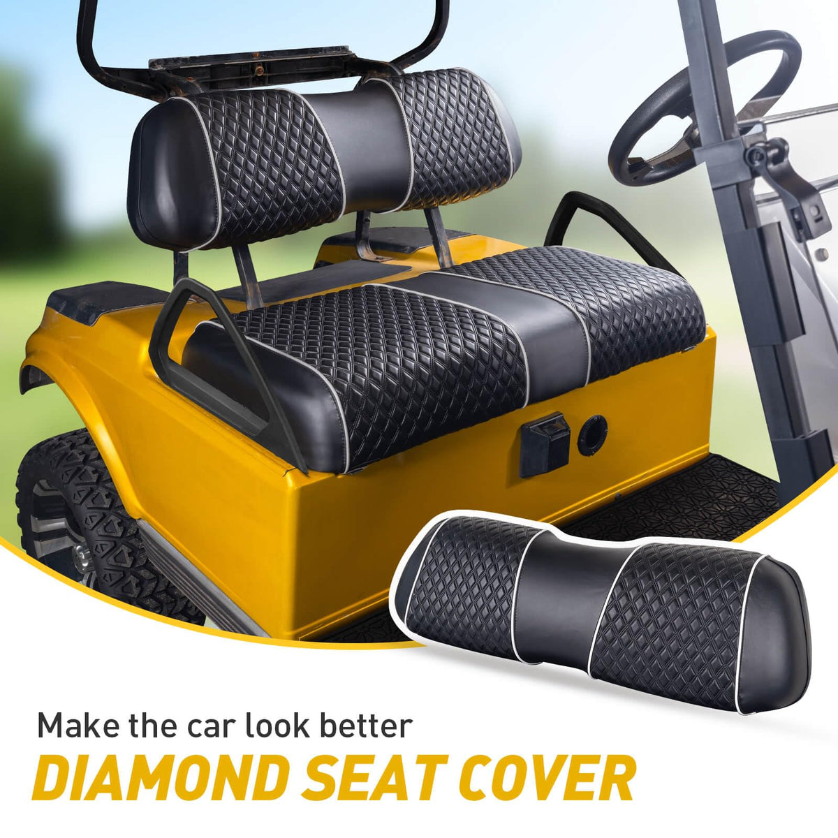 NOKINS seat cover gift idea for golf cart enthusiasts.