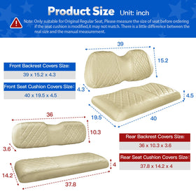 Installation view of NOKINS seat covers fitting over Buff cushions