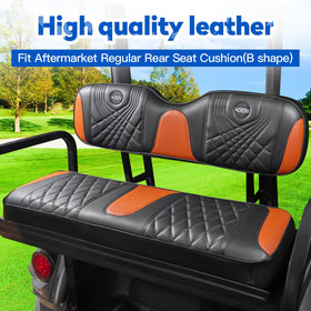 Installation-ready NOKINS golf cart seat cover with adjustable straps for a secure fit