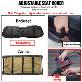 NOKINS installation straps enable quick slip-on fit for golf cart seats.