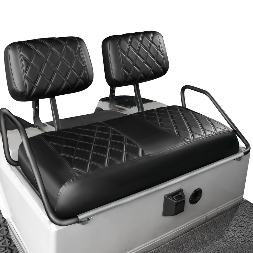 NOKINS golf cart seat cover kit—front and backrests with durable black stitching for Club Car DS
