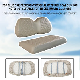 NOKINS oyster grey front-seat cover with soft padding for long rides.