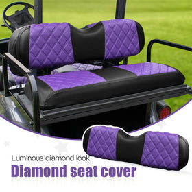 NOKINS seat cover purple-black rear view with full-wrap protection