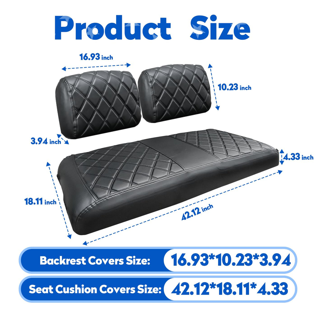 NOKINS Yamaha G22 backrest cover in black stitching for a refreshed look.