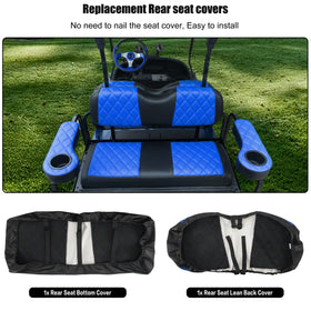 NOKINS blue-black rear view demonstrates coverage and fabric quality
