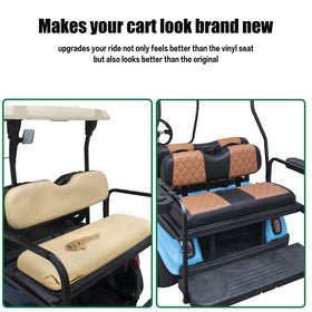 NOKINS brown black rear seat cover on Yamaha Drive, breathable padding