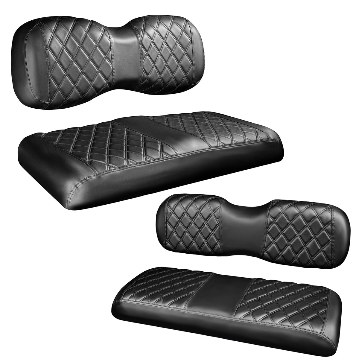 NOKINS golf cart seat covers front cover with diamond stitching for a premium look and comfort
