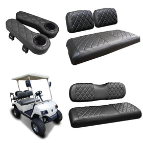 NOKINS front seat cover in black stitching for Yamaha G2-G22; easy to wipe clean.