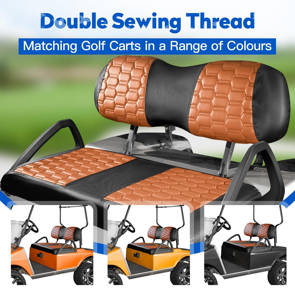 NOKINS hexagon carbon fiber front-right seat cover close-up shows durable, stylish protection.