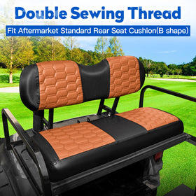 NOKINS hexagon carbon fiber rear-right seat cover close-up shows durable, stylish protection.