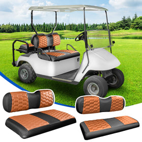 NOKINS hexagon carbon fiber front seat cover protects wear with rugged style.
