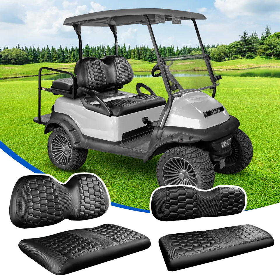NOKINS hexagon carbon fiber front seat cover adds durability and style