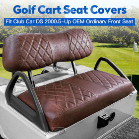 NOKINS rear seat covers for Club Car DS—protect aftermarket B-shaped cushions